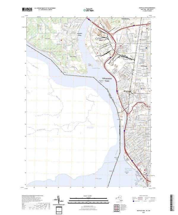 US Topo 7.5-minute map for Buffalo NW NYON