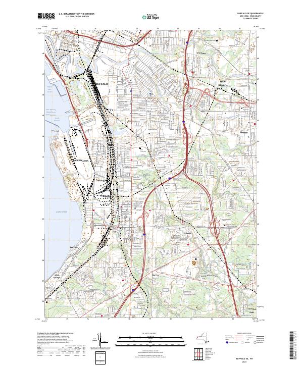 US Topo 7.5-minute map for Buffalo SE NY