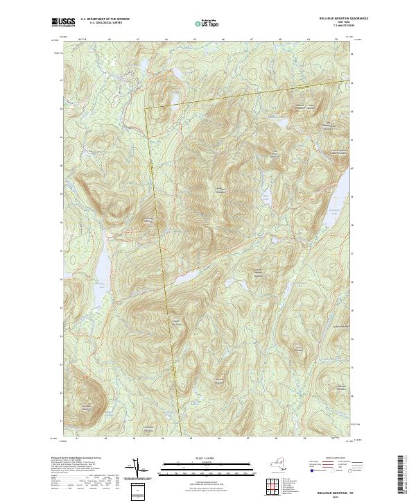 US Topo 7.5-minute map for Bullhead Mountain NY