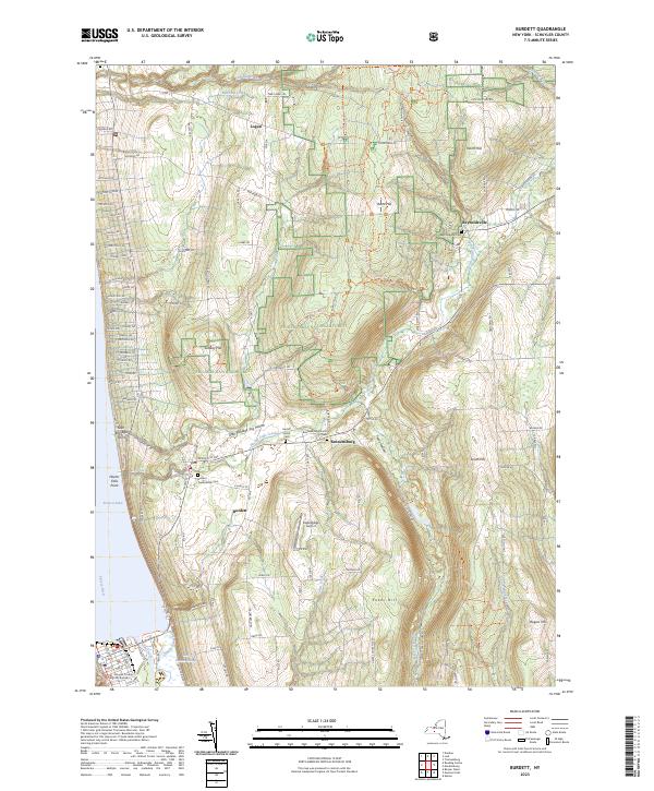 US Topo 7.5-minute map for Burdett NY