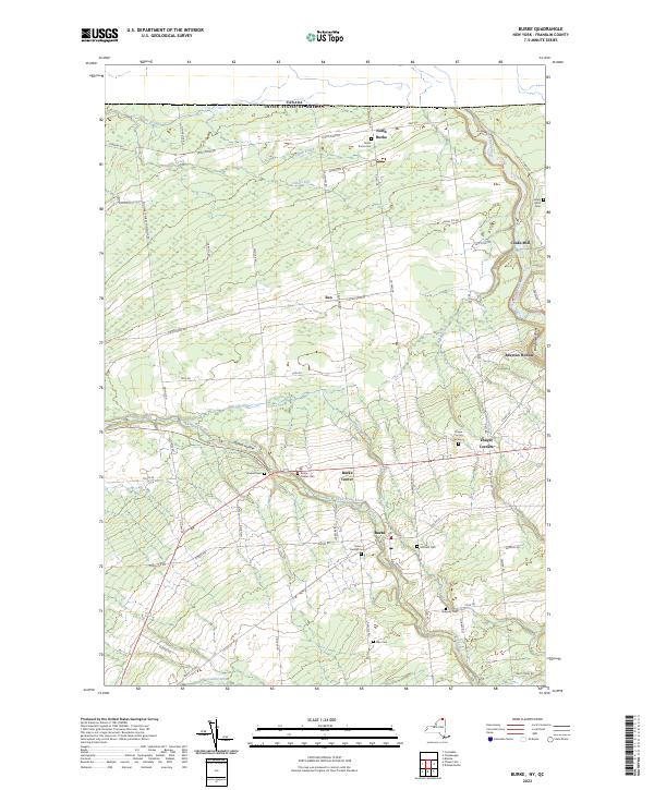 US Topo 7.5-minute map for Burke NYQC