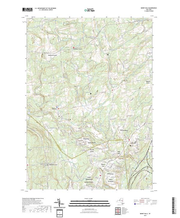 US Topo 7.5-minute map for Burnt Hills NY