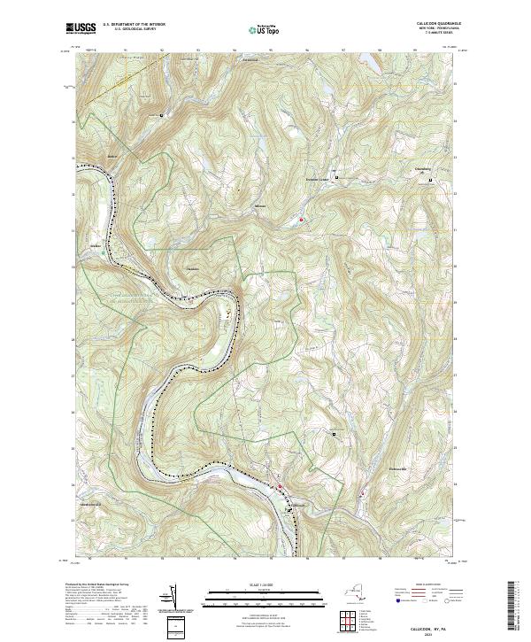 US Topo 7.5-minute map for Callicoon NYPA