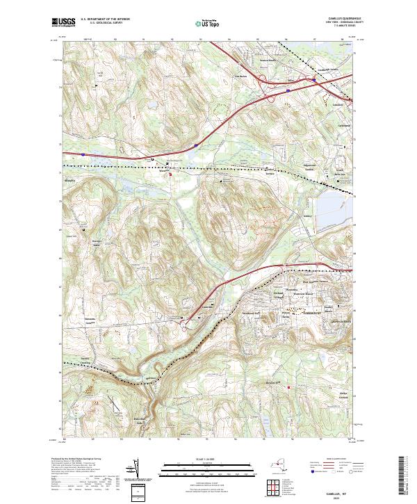 US Topo 7.5-minute map for Camillus NY