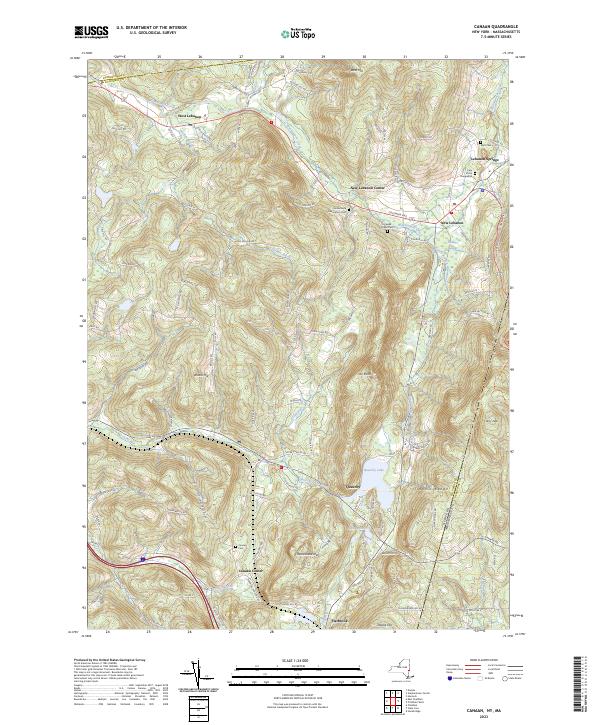 US Topo 7.5-minute map for Canaan NYMA