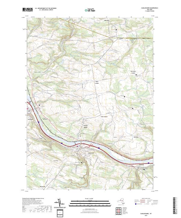 US Topo 7.5-minute map for Canajoharie NY