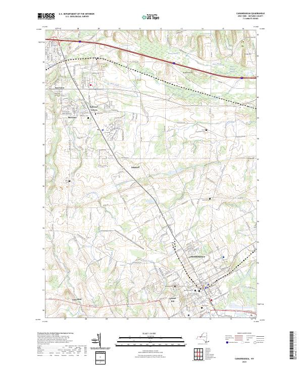 US Topo 7.5-minute map for Canandaigua NY