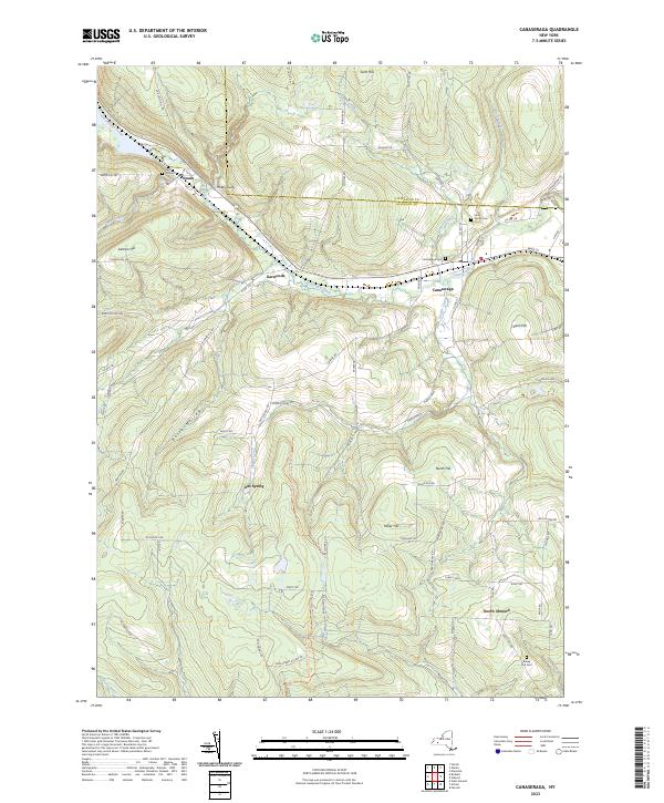 US Topo 7.5-minute map for Canaseraga NY