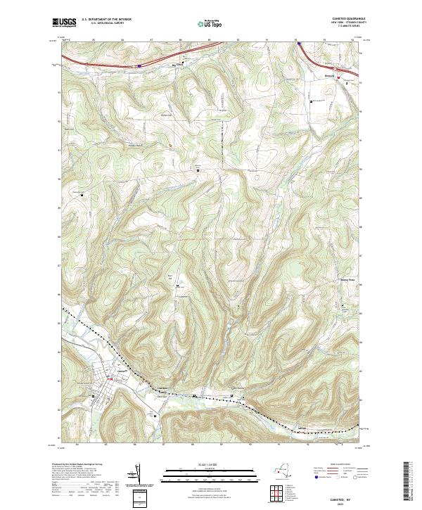 US Topo 7.5-minute map for Canisteo NY