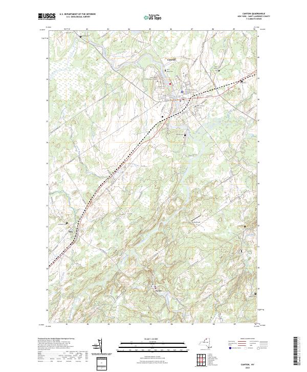 US Topo 7.5-minute map for Canton NY