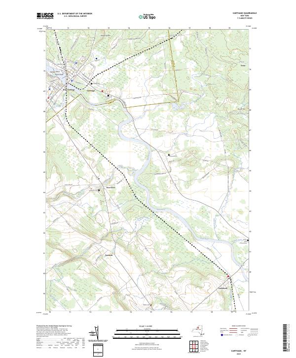 US Topo 7.5-minute map for Carthage NY