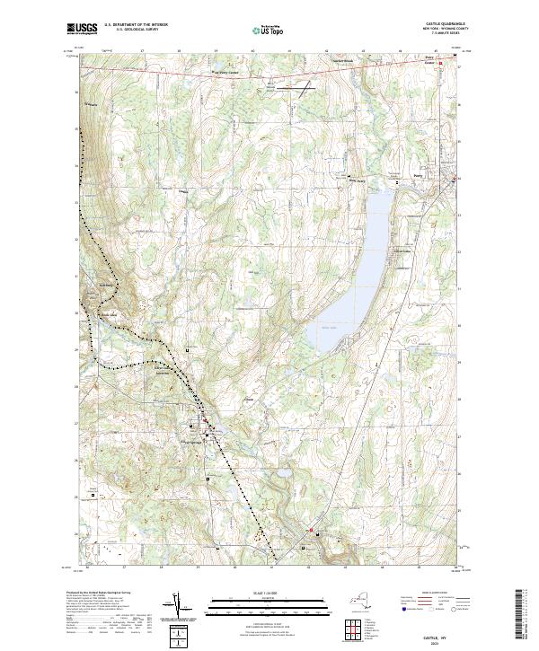 US Topo 7.5-minute map for Castile NY