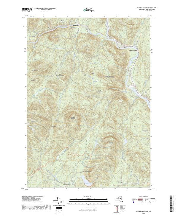 US Topo 7.5-minute map for Cathead Mountain NY