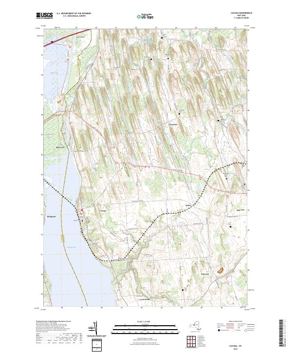 US Topo 7.5-minute map for Cayuga NY