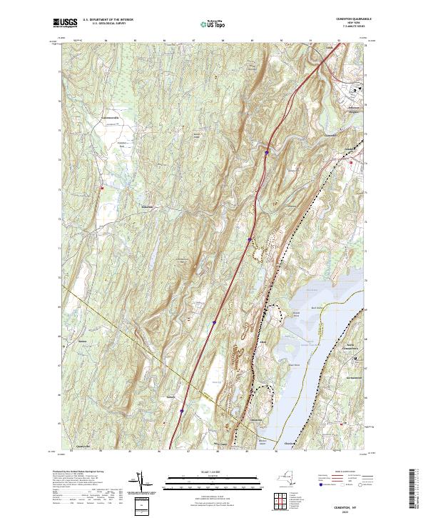 US Topo 7.5-minute map for Cementon NY