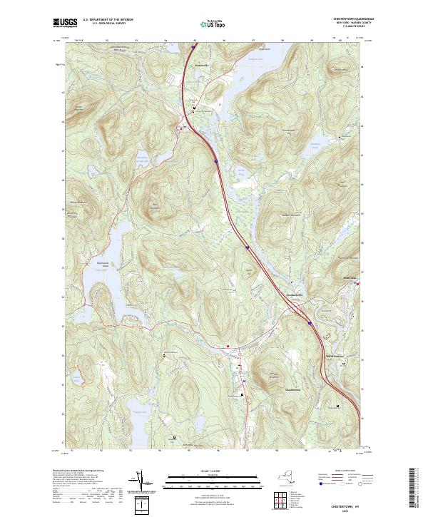 US Topo 7.5-minute map for Chestertown NY