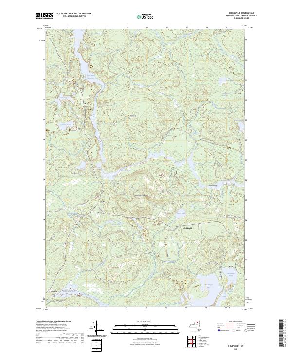 US Topo 7.5-minute map for Childwold NY