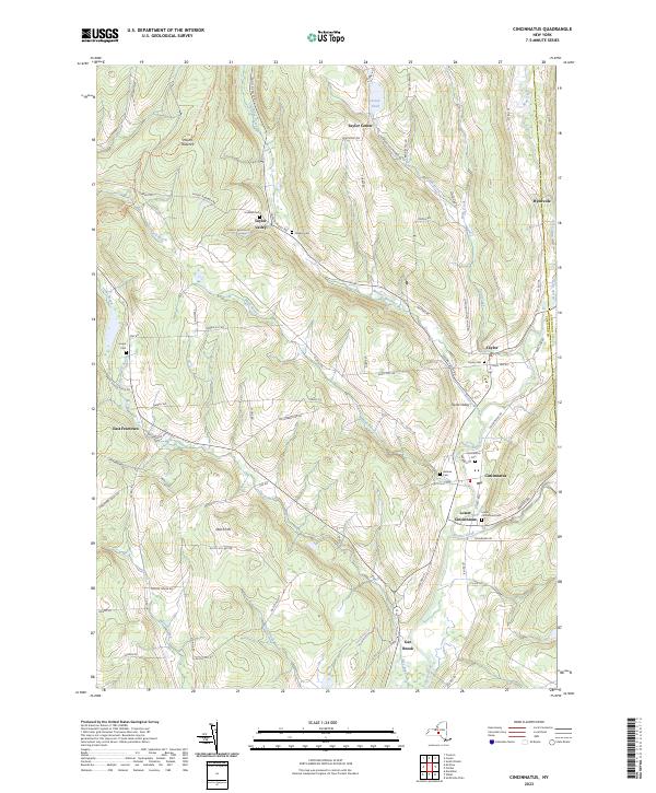 US Topo 7.5-minute map for Cincinnatus NY