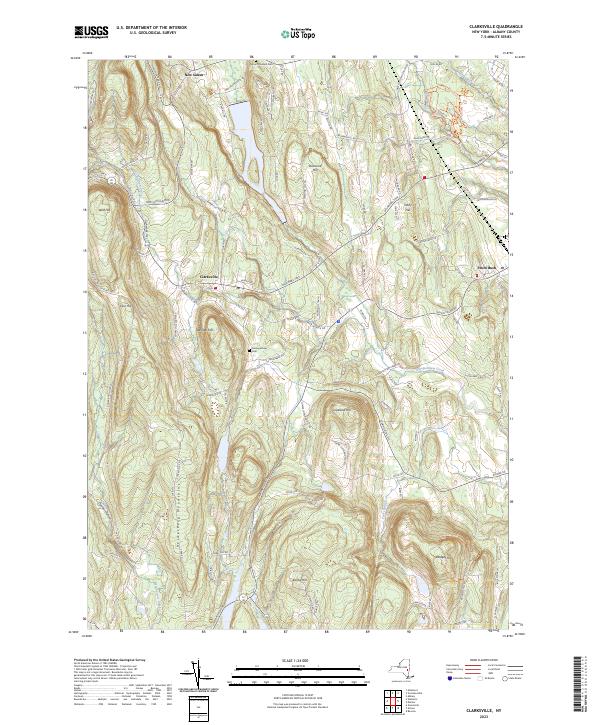 US Topo 7.5-minute map for Clarksville NY