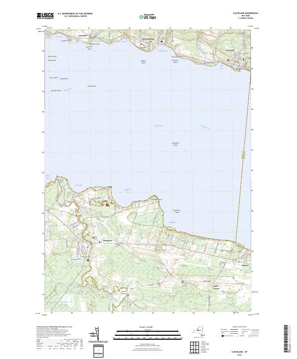 US Topo 7.5-minute map for Cleveland NY