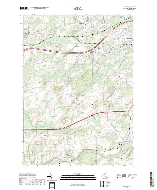 US Topo 7.5-minute map for Clifton NY