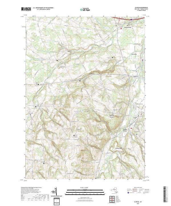 US Topo 7.5-minute map for Clinton NY