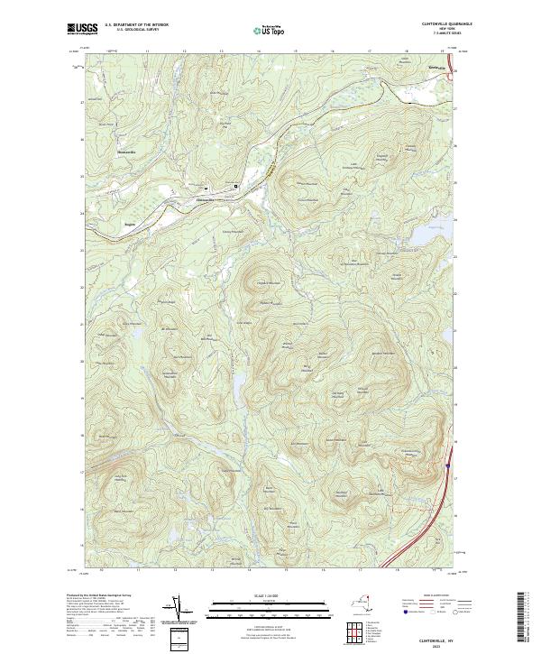 US Topo 7.5-minute map for Clintonville NY