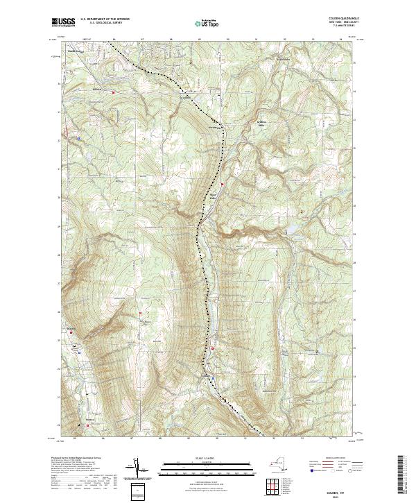 US Topo 7.5-minute map for Colden NY