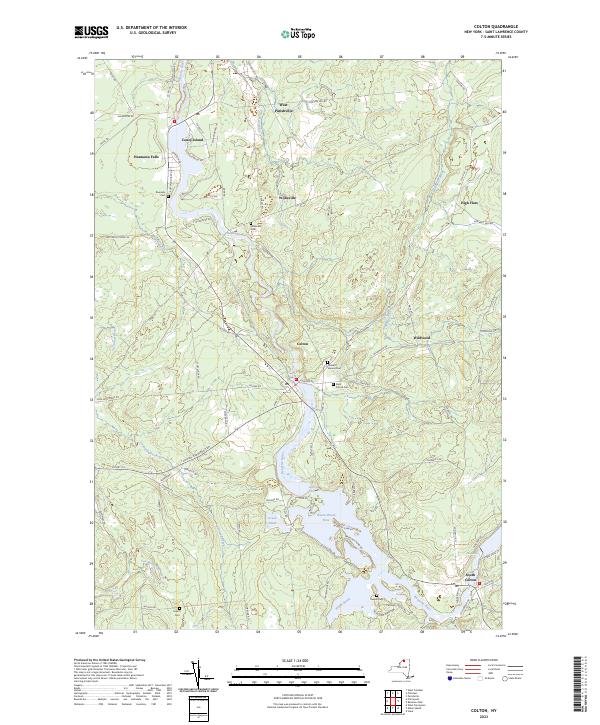 US Topo 7.5-minute map for Colton NY