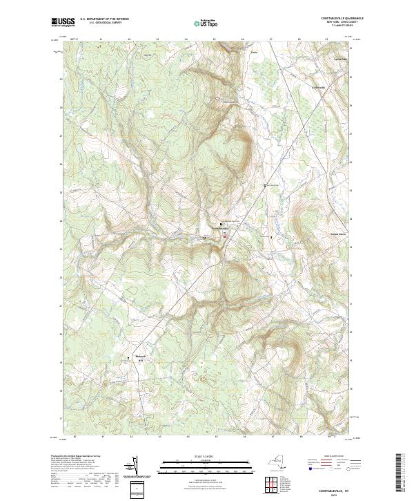 US Topo 7.5-minute map for Constableville NY