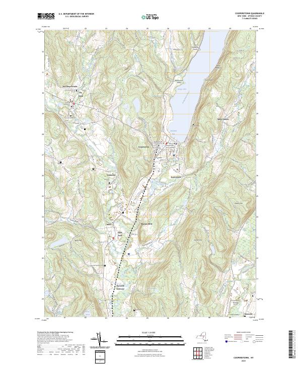 US Topo 7.5-minute map for Cooperstown NY