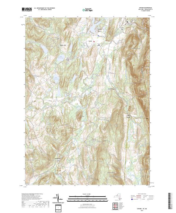 US Topo 7.5-minute map for Copake NYMA