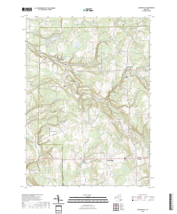 US Topo 7.5-minute map for Cowlesville NY