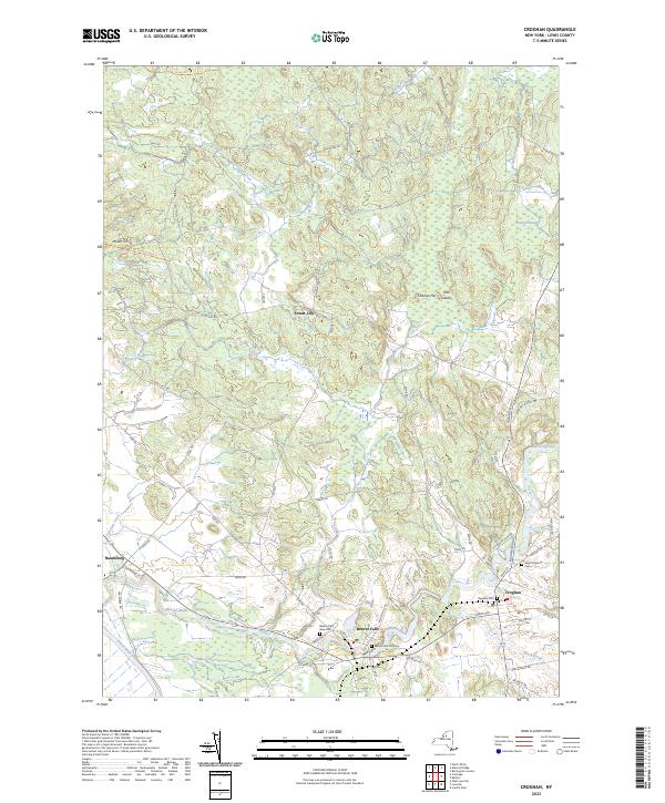 US Topo 7.5-minute map for Croghan NY