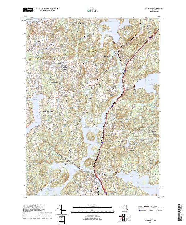 US Topo 7.5-minute map for Croton Falls NY