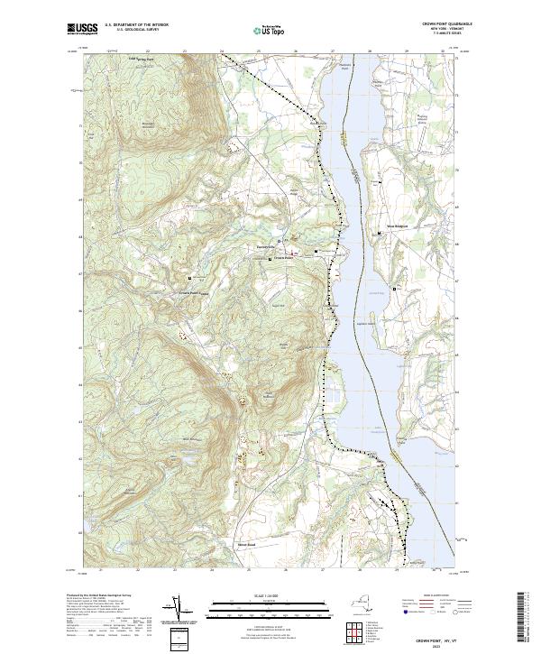 US Topo 7.5-minute map for Crown Point NYVT