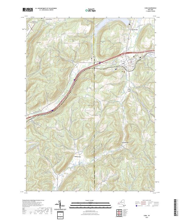 US Topo 7.5-minute map for Cuba NY