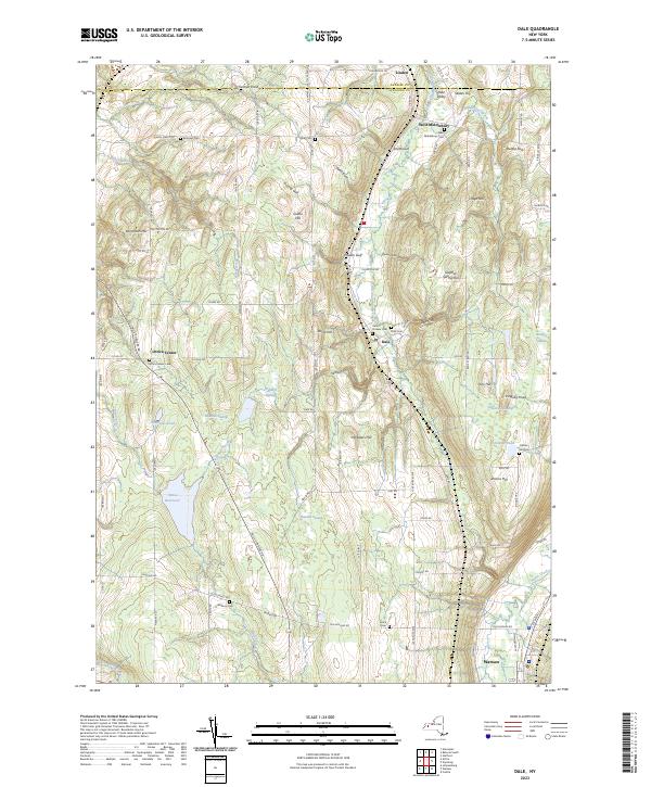 US Topo 7.5-minute map for Dale NY