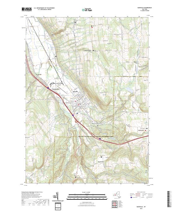 US Topo 7.5-minute map for Dansville NY