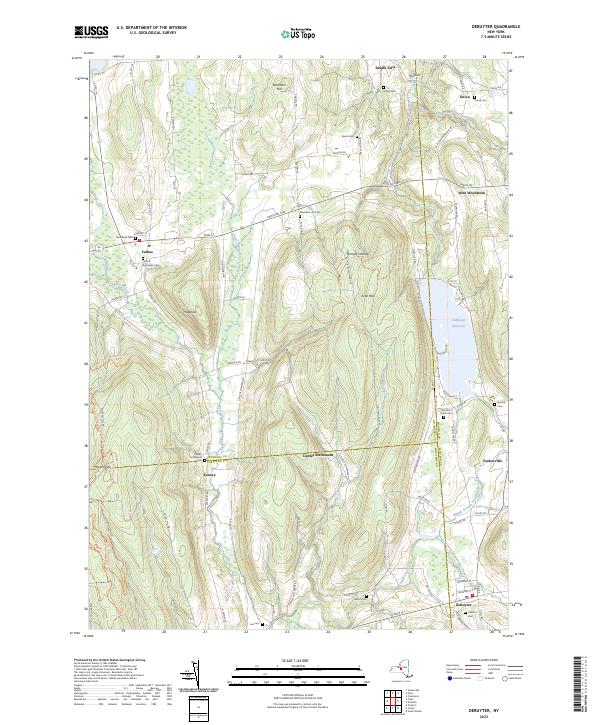 US Topo 7.5-minute map for DeRuyter NY