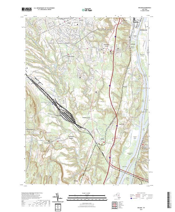 US Topo 7.5-minute map for Delmar NY