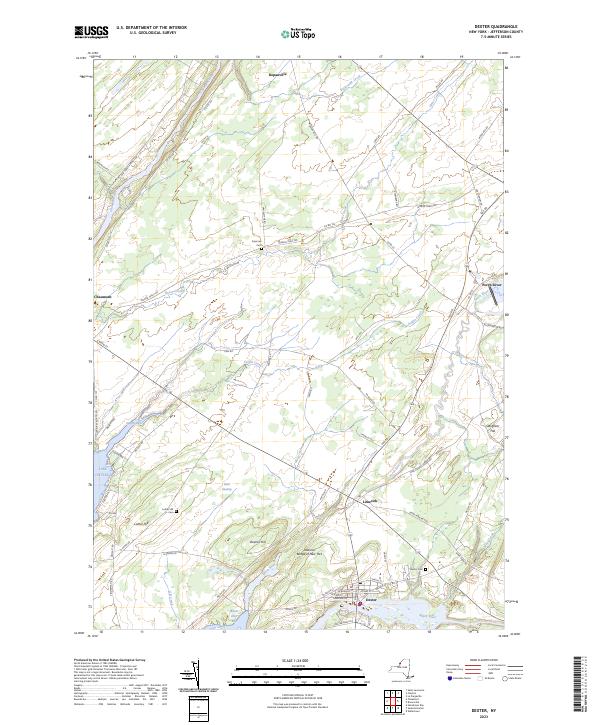 US Topo 7.5-minute map for Dexter NY