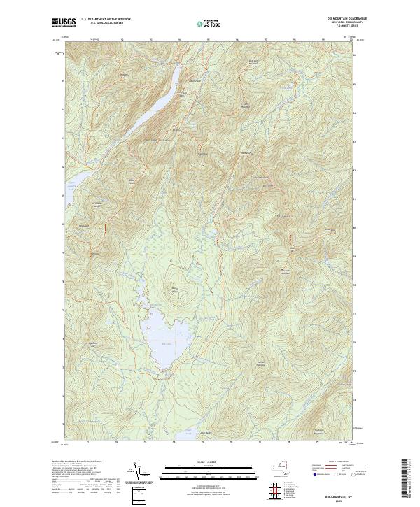 US Topo 7.5-minute map for Dix Mountain NY