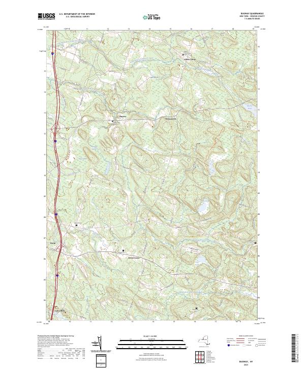 US Topo 7.5-minute map for Dugway NY