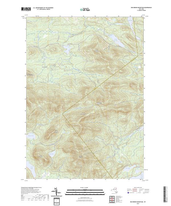 US Topo 7.5-minute map for Dun Brook Mountain NY