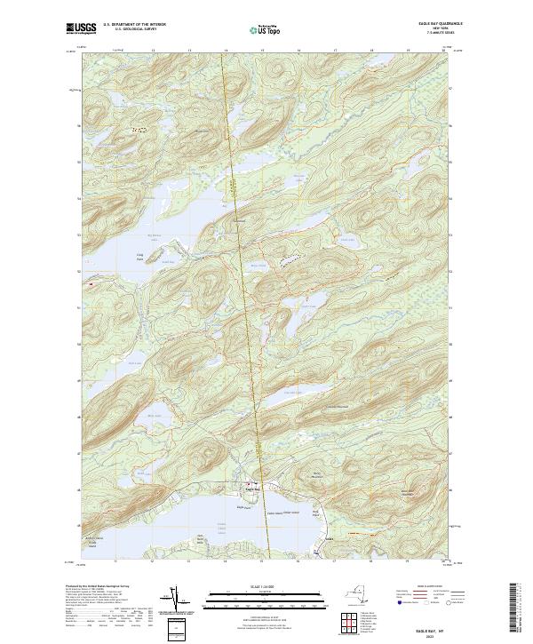 US Topo 7.5-minute map for Eagle Bay NY