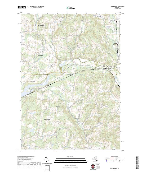 US Topo 7.5-minute map for Eagle Bridge NY