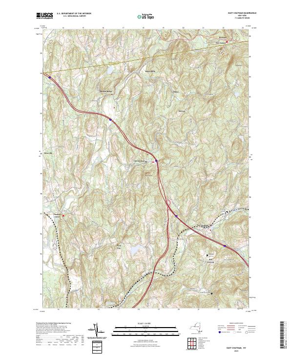 US Topo 7.5-minute map for East Chatham NY