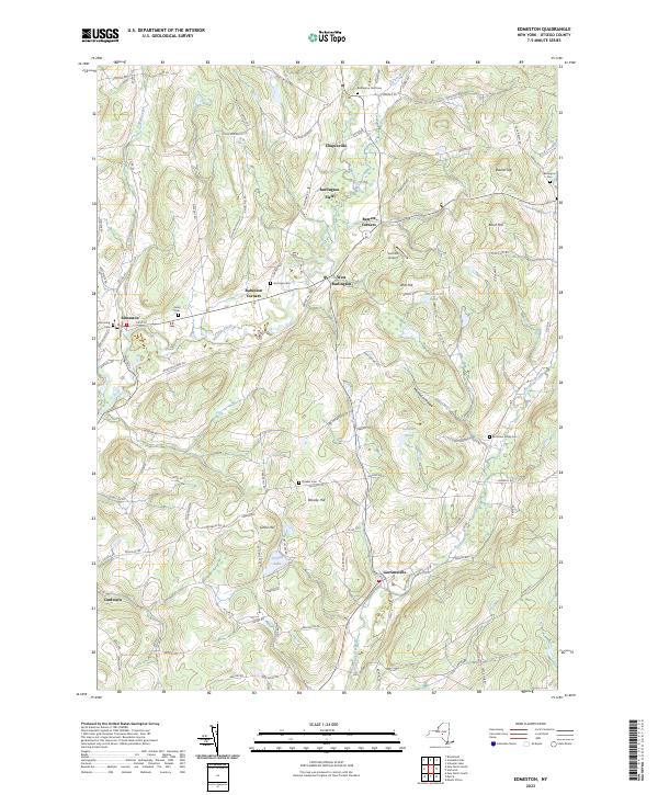 US Topo 7.5-minute map for Edmeston NY