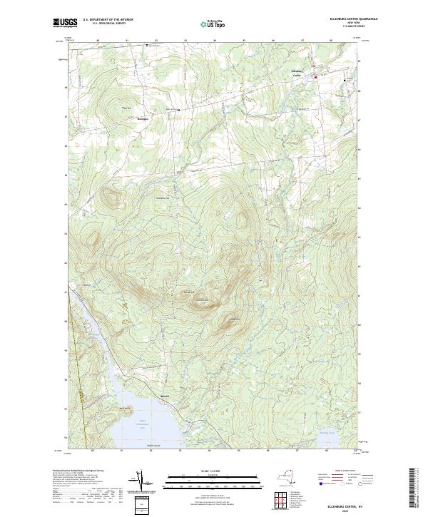 US Topo 7.5-minute map for Ellenburg Center NY